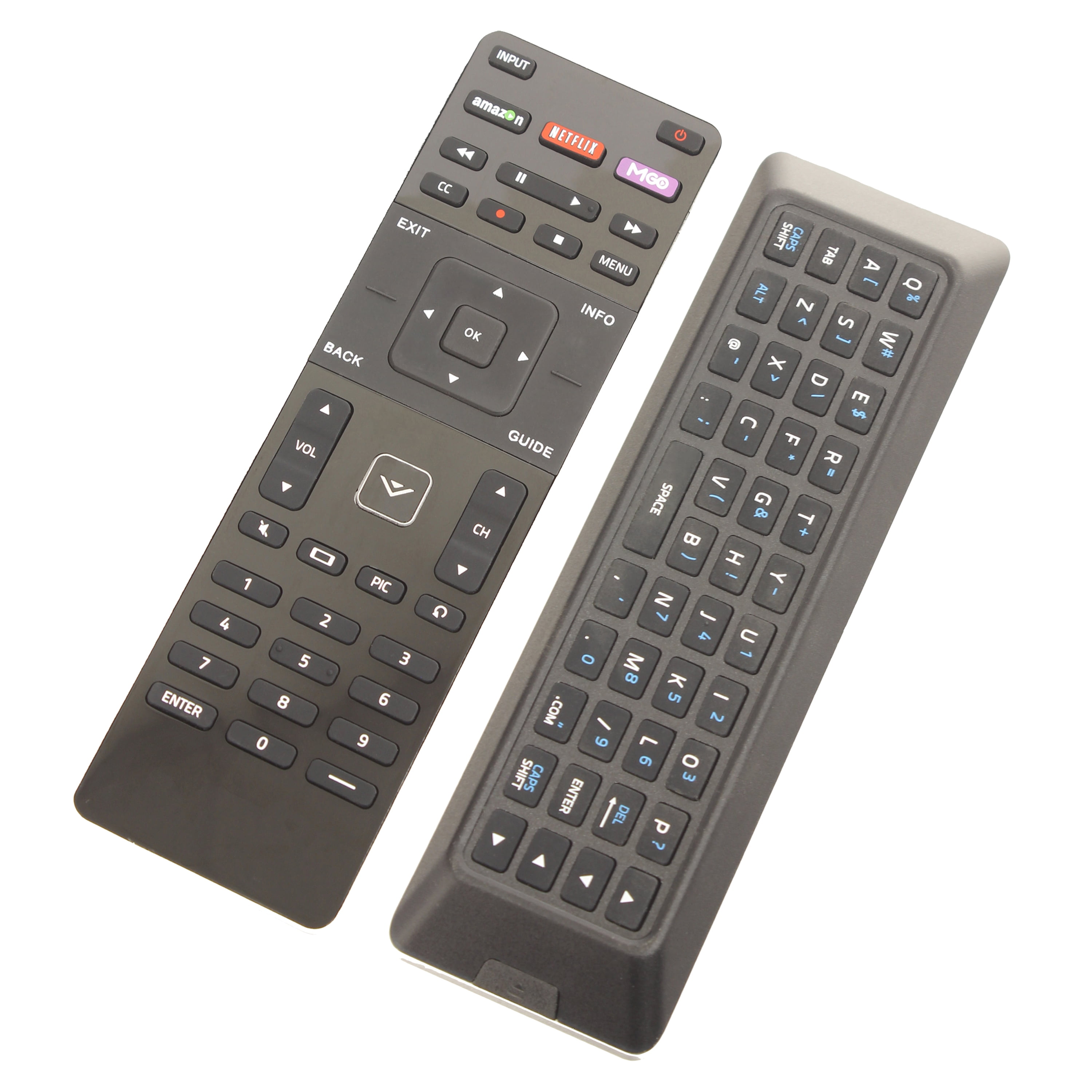 Keyboard with Back Light Replacement Remote Control Compatible for Vizio TV XRT500 QWERTY M43-C1 M49-C1 M50-C1 M55-C2 M60-C3 M80-C3 M322I-B1 M422I-B1 M492I-B2 M502I-B1 M552I-B2 M602I-B3