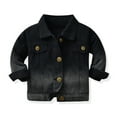 thumbnail image 1 of Generic Walmart Deals Children's Jackets for Teen Girls Kids Toddler Baby Boys Autumn Winter Cotton Long Sleeve Jeans Coat Jacket Clothes for Fashion Breathable Hoodies(6-12 Months,Black), 1 of 3