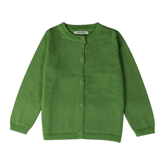 Generic Walmart Girls' Fashion Toddler Kid Boys Girls Clothes Knitted Colorful Solid Sweater Cardigan Coat Tops for Casual Breathable Clothing 12-18 MonthsGreen