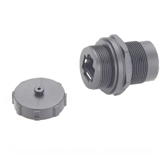 Generic Waterproof RJ45 Shielded Panel Mount Coupler IP67 Ethernet LAN Pass Through Connector Female to Female Bulkhead Adapter