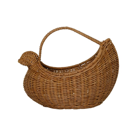 Generic Wicker Woven Basket with Jute Rope Handle Garden Harvest Basket Wicker Storage Baskets for Picnic, Easter, Organizing, Gathering Vegetables