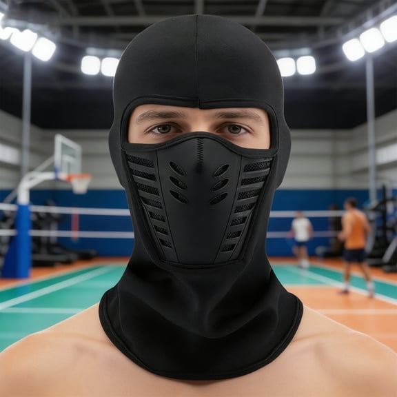 Generic Winter Fleece-Lined Thermal Face Mask, Ski Warm Mask, Face Cover Protect, Cycling Motorcycle Breathable Windproof