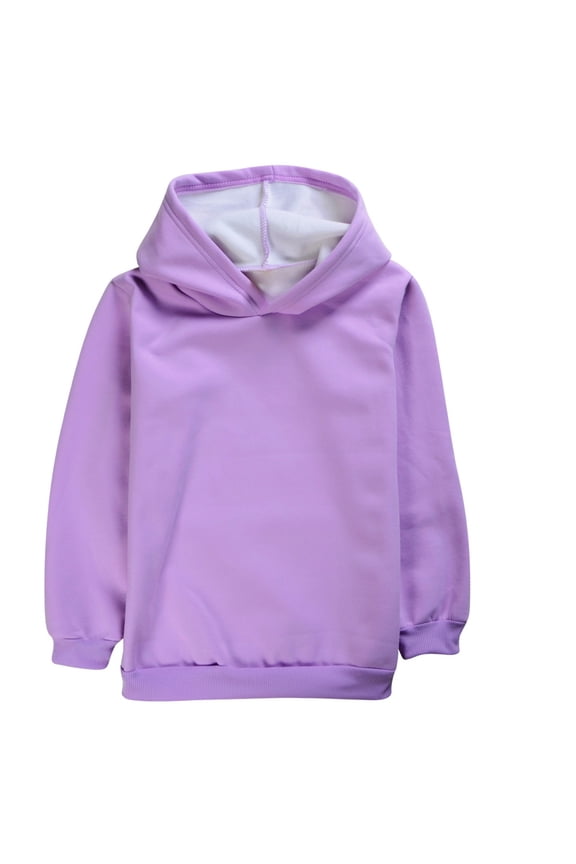 Winter Holiday Outfits Autumn and Winter Boys and Girls Pure Color Hoodie Long Sleeve Winter Fall Outfits Fashion Clothes 2024(7-8 Years,Purple)