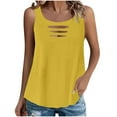 thumbnail image 1 of Generic Women Cut Out Rock Ripped Tank Tops Trendy Going Out Concert Tees Shirts, 1 of 6