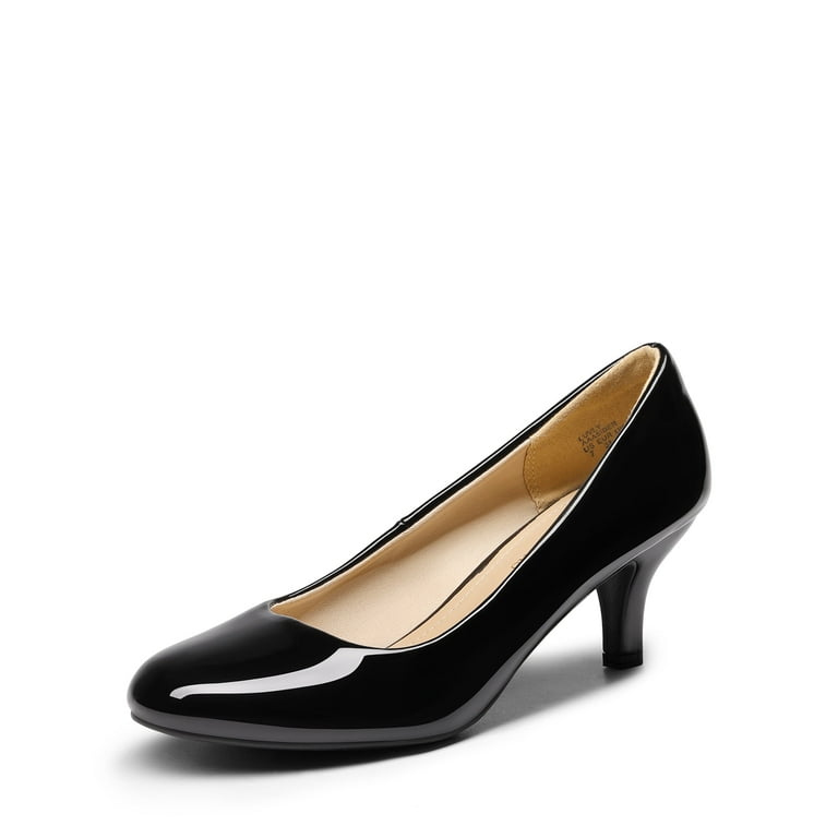 Low heel round toe pumps new arrivals
