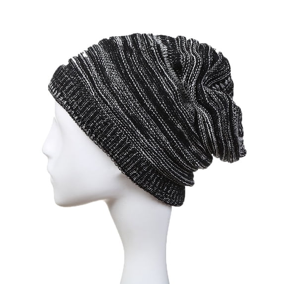 EnJoCho Women's Warm Casual Hats Couples Knit Hats Caps Matching Color Block Pom Beanie Ladies Versatile Slouchy Knit Hat Women'S Fashion Knit Beanie Ladies Trendy Knit Slouchy Hat