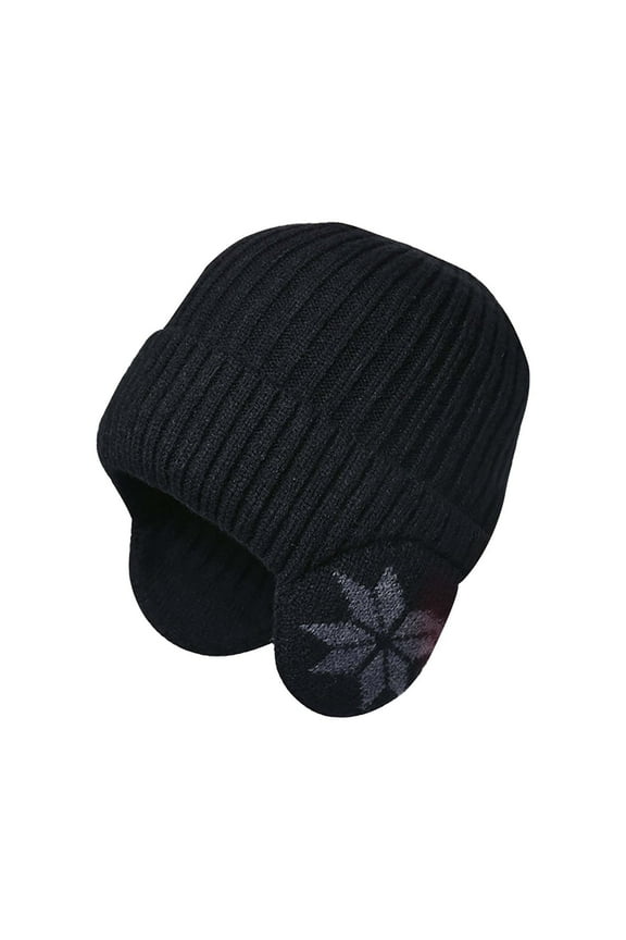 Generic Women'S Classic Beanie With Ear Flaps Men And Women Outdoor Warm Hat In Winter Border Thickened Knitting Wool Hat Cold Proof Earmuff Cap Unisex Winter Camping Hat