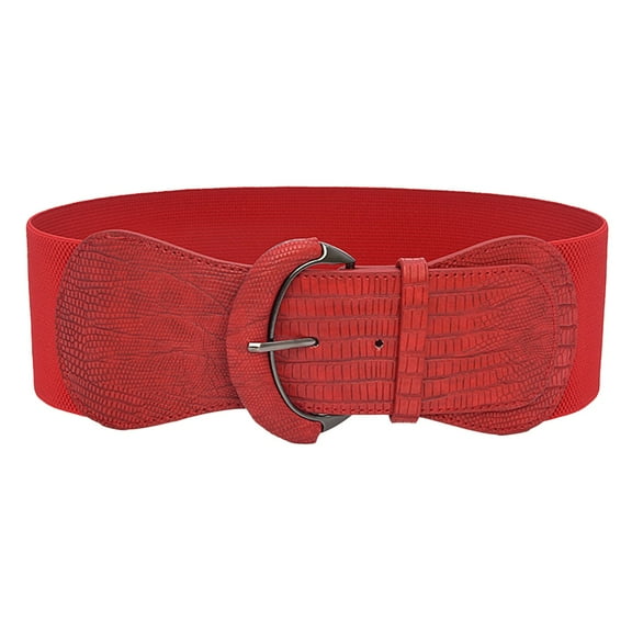 Generic Women'S Classic Belt Vintage Buckle Waist Belt Women's Belt Women's Fashion Versatile Decoration Belt Dress Coat Elastic Belt Women'S Dress Belt