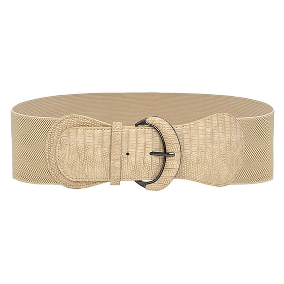 Generic Women'S Classic Belt Vintage Buckle Waist Belt Women's Belt Women's Fashion Versatile Decoration Belt Dress Coat Elastic Belt Women'S Dress Belt