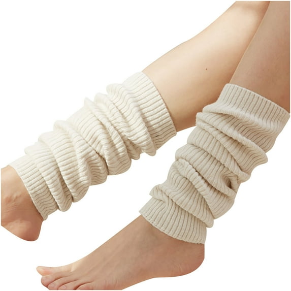 Generic Women'S Cozy Knit Knee High Stockings Girls Cable Knit Boot Sleeves Winter Women Keep Warm Solid Socks Knitting Warm Anklets Leggings Socks