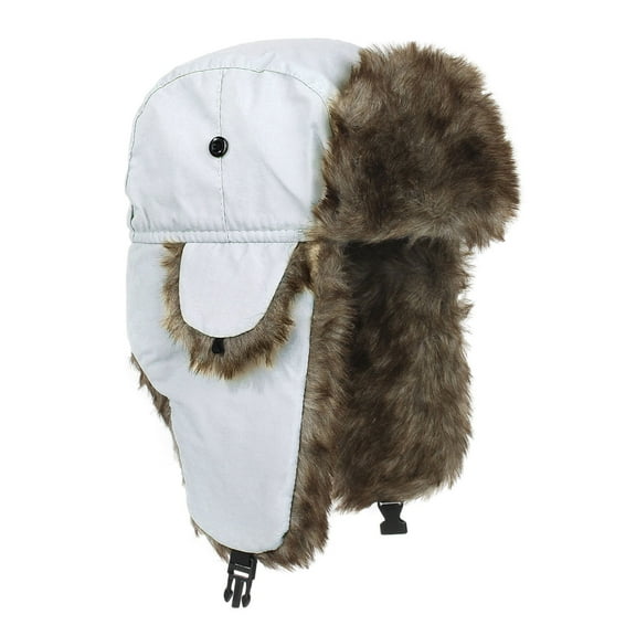 Generic Women'S Fur-Lined Aviator Hat Women'S Cozy Faux Fur Hat With Earflaps Hat Women's Winter Cycling Warm Winter Windproof Ear Protector Caps Cold Proof Windscreen Hat Cotton Lei Feng Hat Men