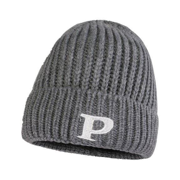 Generic Women'S Insulated Wool Cap Women'S Fleece Lined Beanie Womens Autumn And Winter Fashion Letter Knitted Hat Simple Pullover Cap Men And Women Striped Knit Cap