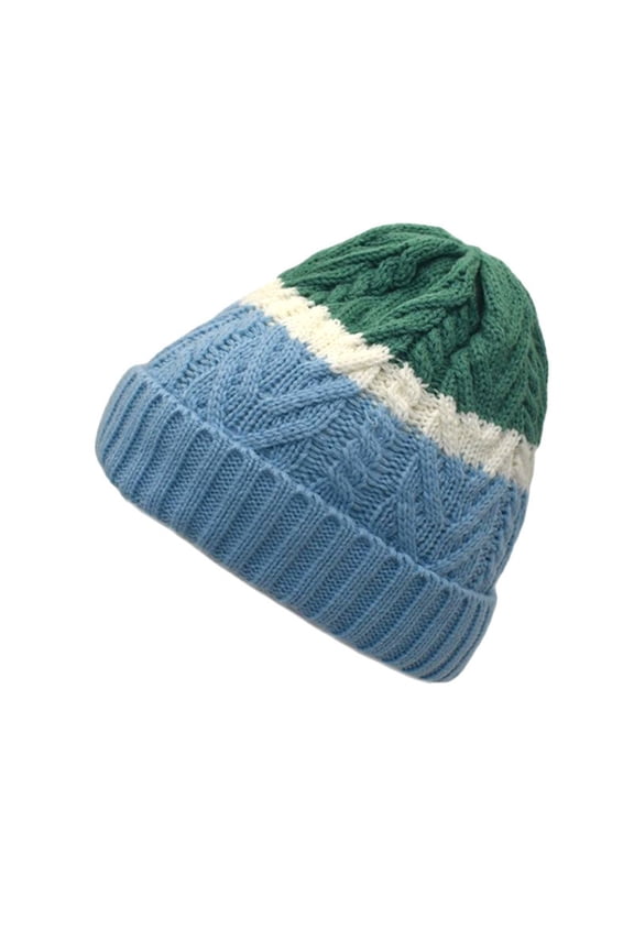 Generic Women'S Thermal Knit Beanie Women Men Knitted Winter Fashion Sport Color Bear Hats Hairball Warm In Ski Cap Trim Hat Warm Cap Gender-Neutral Aran Knit Wool Beanie