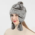 thumbnail image 1 of Generic Women'S Thick Fleece-Lined Trapper Hat Women'S Warm Sherpa Lined Earflap Hat Wome's Winter Earmuff With Lei Feng Cap Princess Hat Matching Color Block Pom Beanie, 1 of 5