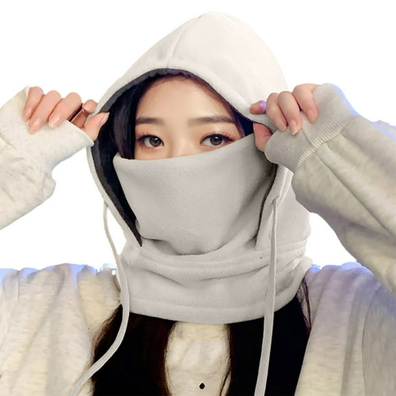 Generic Women'S Windproof Balaclava Cap Women'S Insulated Neck Warmer Hat Thickened Head Riding Hat Winter Ski Hat Wind And Cold Warm Wool Headband Headband Features Men And Women Vintage Knit Hat