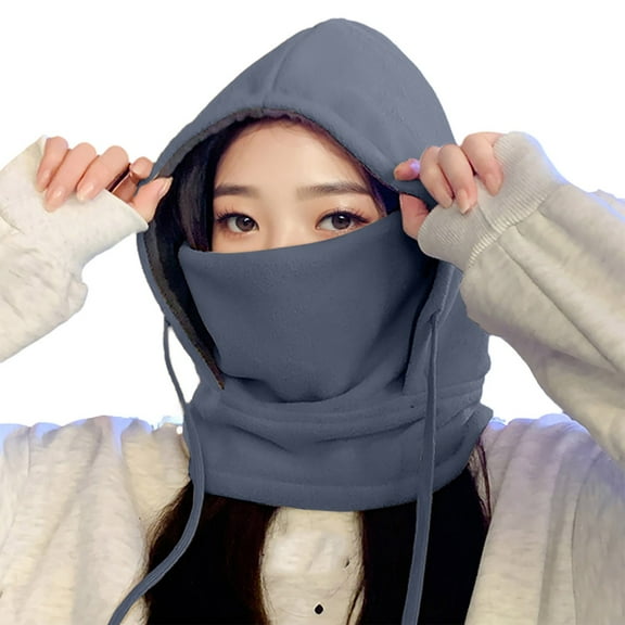 Generic Women'S Windproof Balaclava Cap Women'S Insulated Neck Warmer Hat Thickened Head Riding Hat Winter Ski Hat Wind And Cold Warm Wool Headband Headband Features Men And Women Vintage Knit Hat