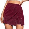 thumbnail image 1 of Generic Women Sequin Casual Shorts Elastic High Waist Slit Loose Comfy Glitter Short Summer Fashion Evening Club Shorts, 1 of 5
