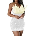 thumbnail image 1 of Generic Women Sexy Elegant Rhinestone Bodycon Mini Dress Birthday Party Club Night Outfits, 1 of 5