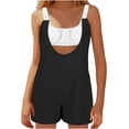 thumbnail image 1 of Generic Women Short Summer Rompers Casual Trendy Loose Comfy Beach Jumpsuits Solid Color Baggy Holiday Jumpsuit, 1 of 5