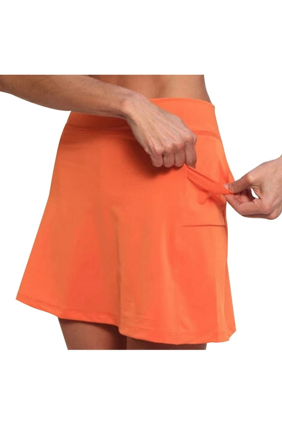 Women Summer Plus Size Skorts Athletic Gym Workout Skirt Tummy Control Running Tennis Golf Workout Shorts