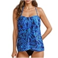 thumbnail image 1 of Generic Women Two Piece Tankini Swimsuit Sweetheart Neck Strapless Bathing Suits Swim Top with Bottom Flowy Beach Swimwears, 1 of 3