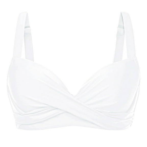 Generic Women Underwire Bikini Top Push Up Wrap V Neck Bathing Suit Top Padded Swim Bra 2025 Swimsuits Top Only
