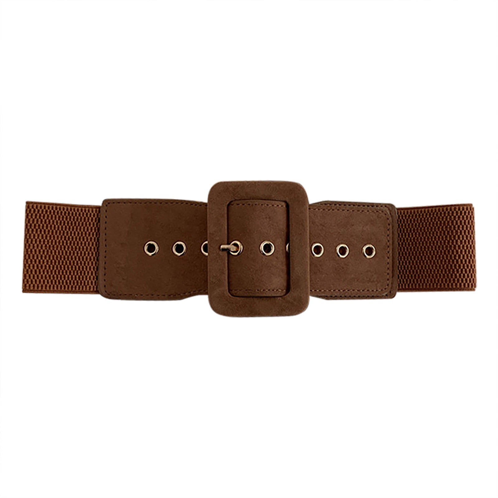 Wide Suede Leather Belt Chunky Buckle Waist Belt for Women Chunky Faux Suede Belt – edikted main image 4