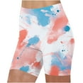 thumbnail image 1 of Generic Women Yoga Shorts Summer Casual Trendy Tummy Control Short Tie-Dye Printed Slim Fit Athletic Leggings Workout Shorts, 1 of 4