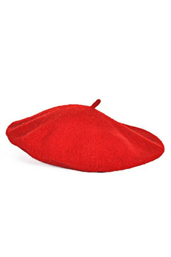 Women's And Winter Fashion Solid Color Berets Painter Hat Warm Hat