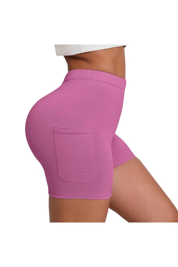 Women's Biker Shorts High Waisted Workout Spandex Tummy Gym Running Yoga Shorts with Pockets