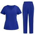 thumbnail image 1 of Generic Women's Breathable Cool Stretch Fabric Scrub Top and cargo Pant Set, 1 of 2