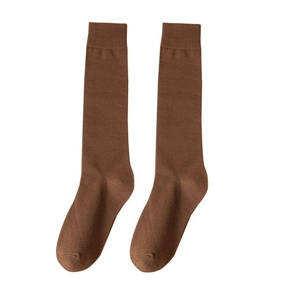 Generic Women's Calf Socks Black Half Tall Solid Color Cotton Socks Spring And Fall Stockings High Top Stockings Mid-Calf Socks For Women Trendy Medium-Length Socks For Ladies