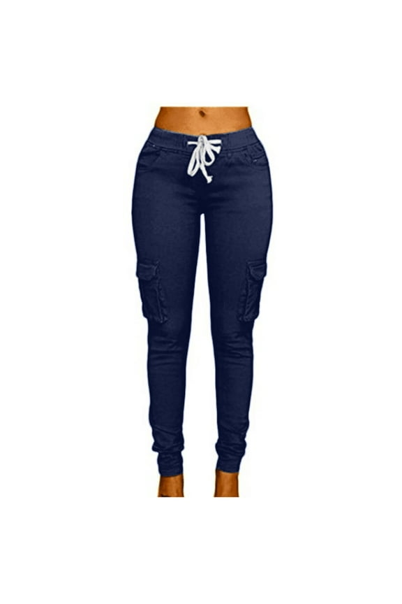 Women's Casaul Stretchy Pull-on Waist Skinny Solid Color Slim Leg Leggings Pants