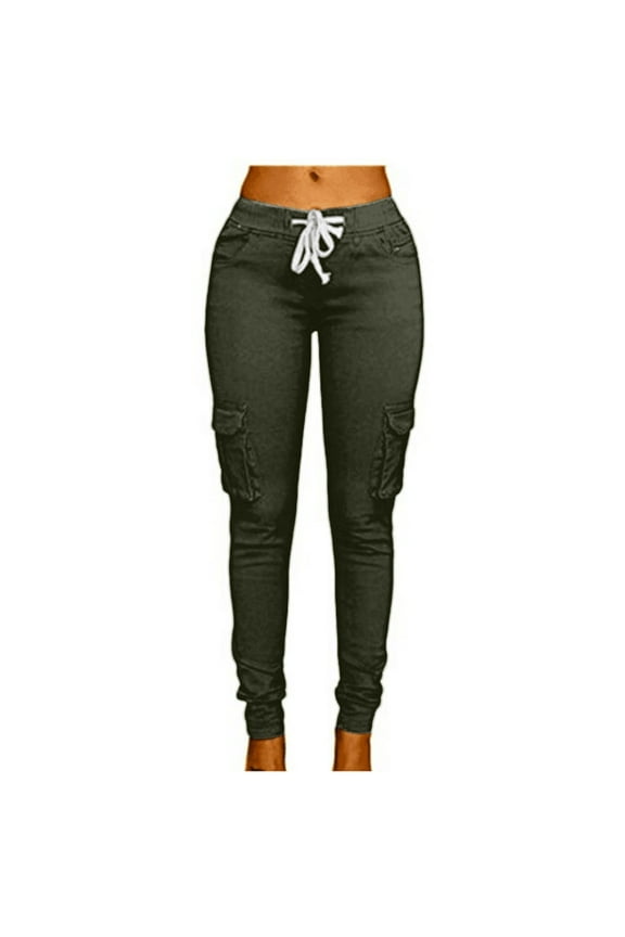 Women's Casaul Stretchy Pull-on Waist Skinny Solid Color Slim Leg Leggings Pants