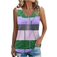 thumbnail image 1 of Generic Women's Casual Color Block Tank Tops Summer Sleeveless Crew Neck Shirts Loose Comfy Beach Vacation Tops, 1 of 5