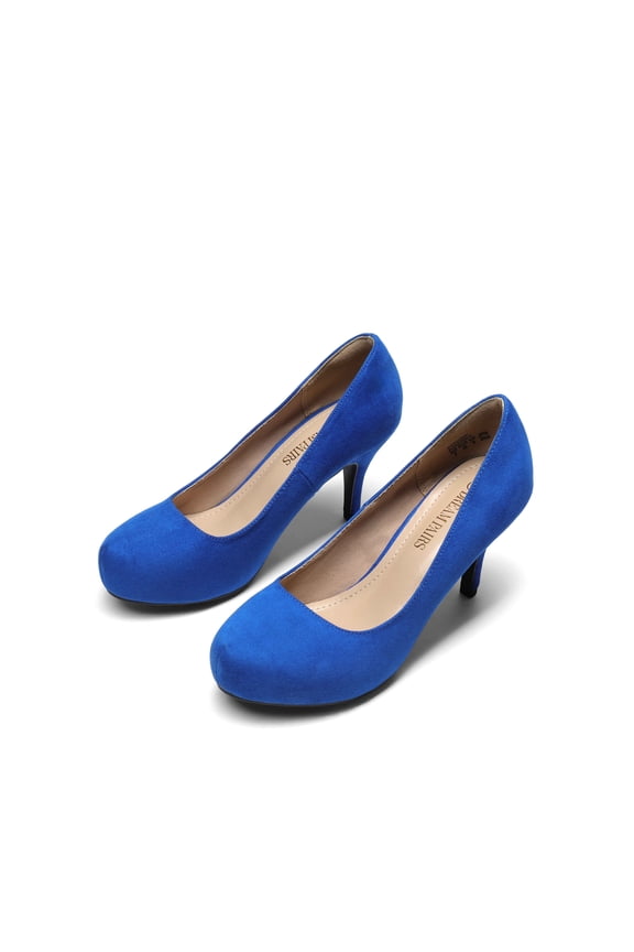 Generic Women's Classic Heel Dress Platform Versatile Low Stiletto Pumps Shoes