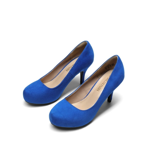 Generic Women's Classic Heel Dress Platform Versatile Low Stiletto Pumps Shoes