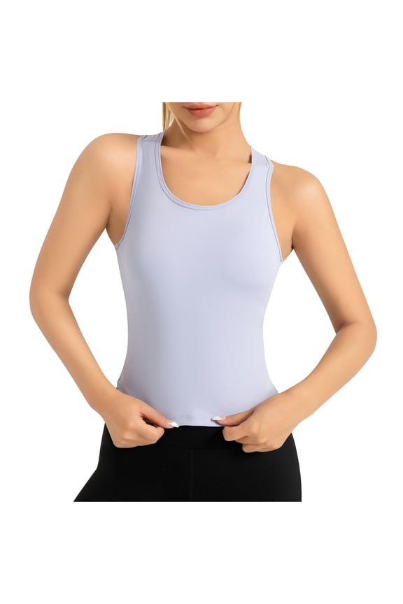 Women's Compression Tank Top Shapewear Racerback Sleeveless Gym Shirt
