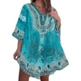 thumbnail image 1 of Generic Women's Contrast Bathing Suit Cover Up V-Neck Swimsuit Coverups Loose Swimwear Beach Dress Beachwear, 1 of 5