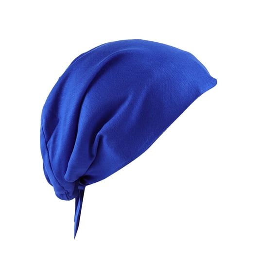 Generic Women's Elastic Band Ethnic Hijab Solid Color Adjustable Small Cap Tube Cap Wrapped Turban Cap Lace Up Female Modern Ribbed Knit Beanie