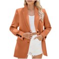 thumbnail image 1 of Generic Women's Fall Blazers & Jackets Business Casual Long Sleeve Button Jacket Open Front Work Office Lightweight Suits, 1 of 3