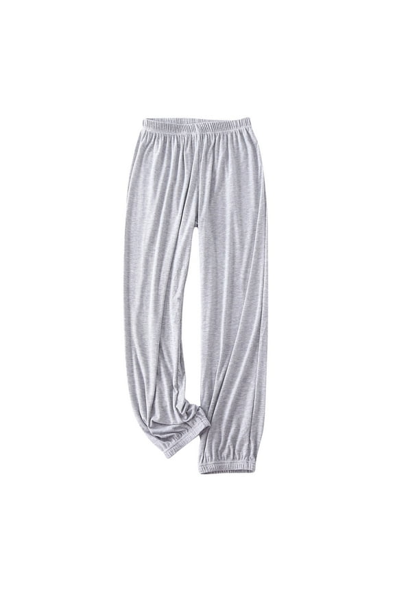 Women's Fashion Fitness Sport Relaxed Loose Elastic Waist Long SweatPants Solid Color Bound Feet