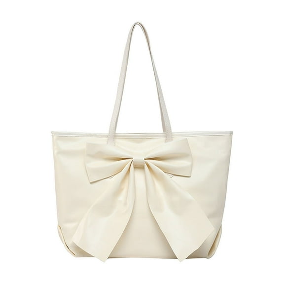 Generic Women's Fashion Vegan Leather Shoulder Bag Large Tote Purse Cute Bow Handbags Trendy Working Top Handle Satchel