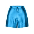 thumbnail image 1 of Generic Women's Faux Leather Mini Shorts Coated High Waisted Skinny Stretchy Skinny Casual Club Party Shorts, 1 of 5