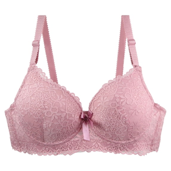 Generic Women's Floral Lace Bra Full Coverage Underwire Unlined Soft Bra Light Weight Bras