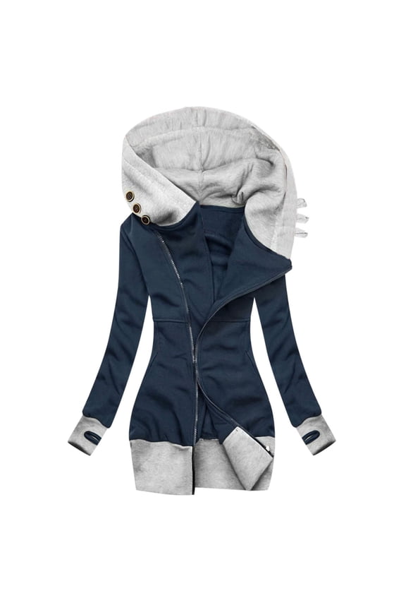 Women's Full Zip Up Hoodie Fall Winter Workout Jacket Sweatshirt with Thumb Holes Slim Long Sleeve Running Track Jacket