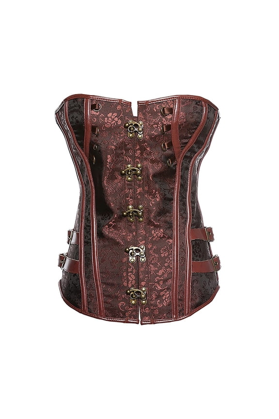 Women's Gothic Steampunk Corset Bustier Waist Cincher Underbust Corset Vest Tank Top