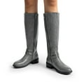 thumbnail image 1 of Generic Women’s Knee High Riding Boots, Side Zipper Fashion Buckle Strap Low Heel Winter Casual Boots, 1 of 3