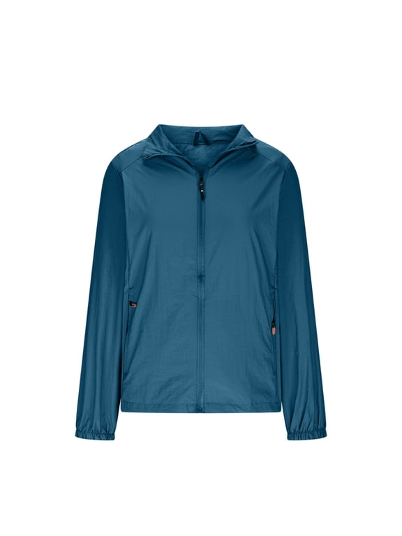 Women's Lightweight Windbreaker Jacket Breathable Windproof Jacket Hiking Running Golf UPF50+