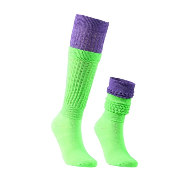 Generic Women's Patchwork Thick Socks Winter Thickening And Moon Socks Autumn And Winter Warm Home Socks Women'S Elegant Thigh-High Socks